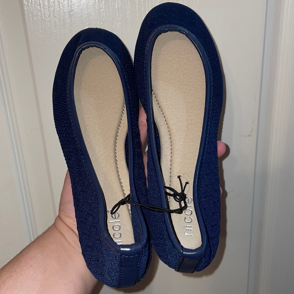Navy blue flats